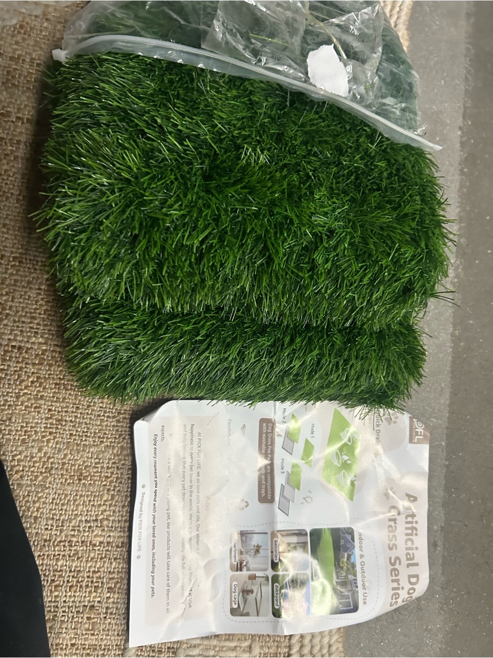 Artificial Grass Turf Mat - Green -